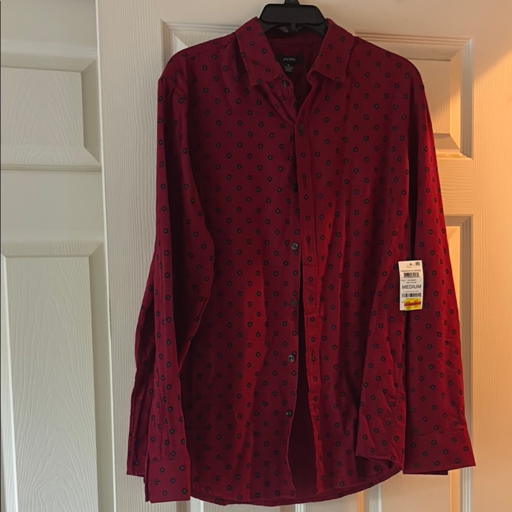 Alfani Red Patterned Men's Shirt